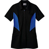住商モンブラン ジャケット レディス 半袖 黒×ブルー M JU801-03（直送品）