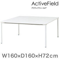 【組立設置込】イトーキ 会議 テーブル 角型（アジャスター脚） 配線なしタイプ 幅1600×奥行1600×高さ720mm 1台（直送品）