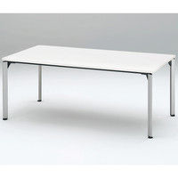 【組立設置込】イトーキ テーブル DEシリーズ ホワイト 幅1800×奥行900×高さ700mm DDE-1897F-W9 1台（直送品）