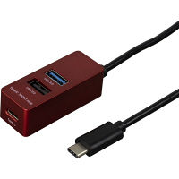 ナカバヤシ Type-C/USB3.0+2.0/3ポートハブ/30cm UH-C3113