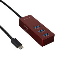 ナカバヤシ Type-C/USB3.1Gen1/4ポートハブ/PD/15cm UH-C3154