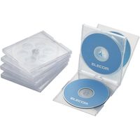 エレコム CD/DVDプラケース/4枚収納/5パック/クリア CCD-JSCNQ5CR 1個