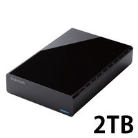 HDD 外付け 2TB USB3.0 テレビ対応 ブラック ELD-CED020UBK エレコム 1個