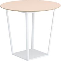 【組立設置込】コクヨ リージョン ハイテーブル 円形 白脚 リノリウム天板 幅1200×奥行1200×高さ1002mm