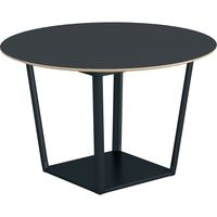 【組立設置込】コクヨ リージョン ミドルテーブル 円形 黒脚 リノリウム天板
