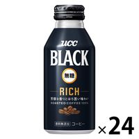 UCC上島珈琲 BLACK無糖(ブラック) RICH(リッチ) リキャップ缶 375g 1箱（24缶入）