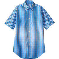 住商モンブラン MONTBLANC（モンブラン） シャツ 兼用 半袖 ブルーチェック L CG2504-4 1枚（直送品）