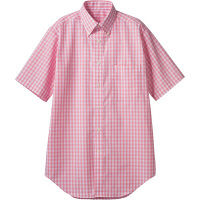 住商モンブラン MONTBLANC（モンブラン） シャツ 兼用 半袖 ピンクチェック L CG2504-5 1枚（直送品）
