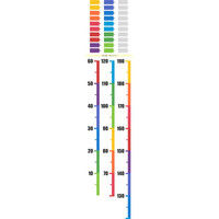 マッチングジャパン 身長計 ウォールステッカー 成長 子供「細い身長計_レインボー」 CO-10031-AS（直送品）
