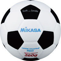 ミカサ】 スマイルサッカーボール3号（直径約19cm、重量約260g） EVA（ビート板などに用いられる素材） 白/黒 SF326-WBK 2個（直送品）