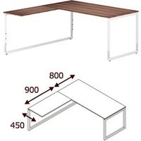 【組立設置込】Garage fantoniGX パソコンデスク L字型 高さ調節可能 高さ620～820mm 濃木目