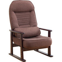 ファミリー・ライフ 天然木低反発リクライニング高座椅子（クッション付） ブラウン 0327710（直送品）