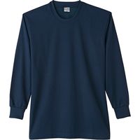 【ワークウェア・作業用ポロシャツ】小倉屋 DRYシリーズ DRY 長袖Tシャツ ネービー 9009-01-EL 1枚（直送品）