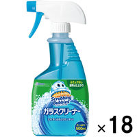 スクラビングバブル ガラスクリーナー 液体スプレー 本体 500ml 1ケース(18個入) ガラス用洗剤 窓ガラス ジョンソン