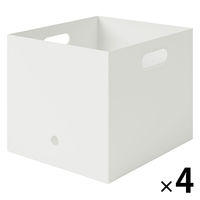 無印良品 ポリプロピレンファイルボックススタンダード・幅25cmタイプ 約奥行32×高さ24cm  ホワイトグレー 1箱（4個入） 良品計画