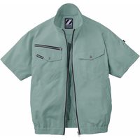 自重堂 制服百科 空調服半袖ブルゾン（服単品） アースグリーン L 74090（直送品）