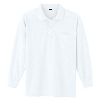 小倉屋 鹿の子　長袖ポロシャツ ホワイト 002-90-S 002 1枚