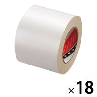 【ガムテープ】 寺岡製作所 布テープ カラーオリーブテープ 白 幅100mm×長さ25m 1箱（18巻入）