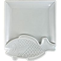 石丸陶芸 波佐見焼 たい 魚（とと）皿 グレー 303344C502 1個（2枚セット）（直送品）