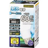オーム電機 LED電球 E26 60形相当 全方向 調光器対応 昼白色 LDA8N-G/D G11（直送品）