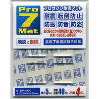 プロセブン プロセブン耐震マット　クリア　３０×３０ｍｍ P-N30C 1袋(4枚) 63-1828-56