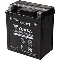 【二輪車用品】台湾YUASA（ユアサ） シールド型 バイク用バッテリー液入充電済 TY YTX7L-BS 1個（直送品）