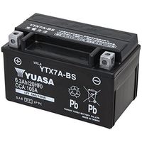 【二輪車用品】台湾YUASA（ユアサ） シールド型 バイク用バッテリー液入充電済 TY YTX7A-BS 1個（直送品）