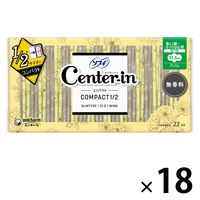 ナプキン 多い昼～ふつうの日用 羽つき 21.5cm センターインコンパクト1/2 無香料 1ケース（22枚入×18個） ユニ・チャーム