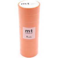 カモ井加工紙 mt マスキングテープ 8P（8巻セット） マットオレンジ[幅15mm×7m] MT08P511 1個