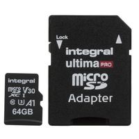 Integral Memory マイクロ SD 64 GB Class 10， UHS-1 U3 INMSDX64G-100/70V30（直送品）