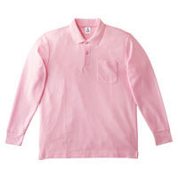 ボンマックス ポケット付きCVC鹿の子ドライ長袖ポロシャツ　MS3115-9　ライトピンク　L　1枚（直送品）