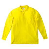 ボンマックス ポケット付きCVC鹿の子ドライ長袖ポロシャツ　MS3115-10　イエロー　S　1枚（直送品）