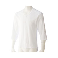 ケアファッション 7分袖乾燥機対応ホックシャツ 01909 ホワイト