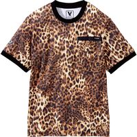 VILEA リンガーTシャツ 525-96レオパードM 村上被服 1セット（2着入）（直送品）