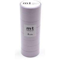 カモ井加工紙 mt マスキングテープ 8P(8巻セット) パステルラベンダー[幅15mm×7m] MT08P493 1個