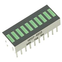 Broadcom LEDディスプレイ， 緑， ライトバー， 10セグメント， HDSP-4850（直送品）