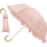 カミオジャパン 2段 折りたたみ傘 完全遮光タイプ 傘の直径 約77cｍ フリルスモーキーピンク 734202 1本（直送品）