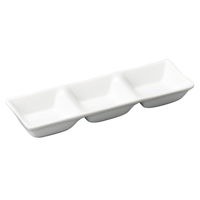 陶雅 薬味皿 白磁ソフィー三品皿(407-02) [5個入] tga-1318-090（直送品）