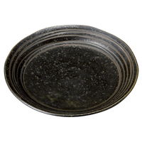 陶雅 取皿 黒イラボらいん5.0皿 [8個入] tga-1918-028（直送品）