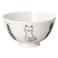 陶雅 飯碗 おすわり猫茶碗 [7個入] tga-1918-116（直送品）