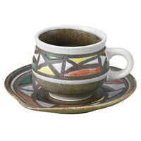 陶雅 カップ＆ソーサー 万華鏡コーヒー碗皿 [3個入] tga-4018-140（直送品）