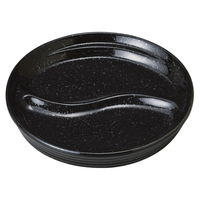 陶雅 取皿 黒御影二仕切皿(小) [10個入] tga-4618-186（直送品）
