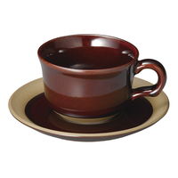 陶雅 カップ＆ソーサー CS オークブラウン ティー碗皿 [2個入] tga-4718-316（直送品）