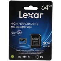 Lexar マイクロ SD 64 GB あり Class 10， UHS-1 U1 LSDMI64GBBEU633A（直送品）