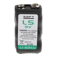 SAFT 9V形電池 Saft リチウム塩化チオニルバッテリ PP3 LS9V 1個（直送品）
