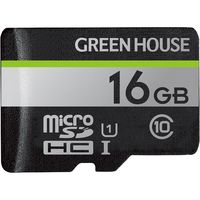 グリーンハウス ｍｉｃｒｏＳＤＨＣカード　ＵＨＳーＩ　Ｕ１　クラス１０　１６ＧＢ GH-SDM-UA16G 1個（直送品）