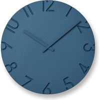タカタレムノス Lemnos 掛け時計 カーヴド カラード 直径305×奥行42ｍｍ ブルー NTL16-07 BL 1個（取寄品）