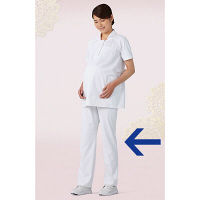 KAZEN マタニティパンツ 医療白衣 ホワイト M 178-20（直送品）