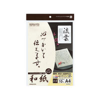 コクヨ インクジェットプリンタ用紙 和紙 流雲柄 A4 1 KJ-W110-7 1セット（50枚：10枚入×5袋）