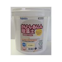 フジワラ化学 簡単安心珪藻土10kg ポリ缶 イエロー 209596 1個 62-8722-44（直送品）